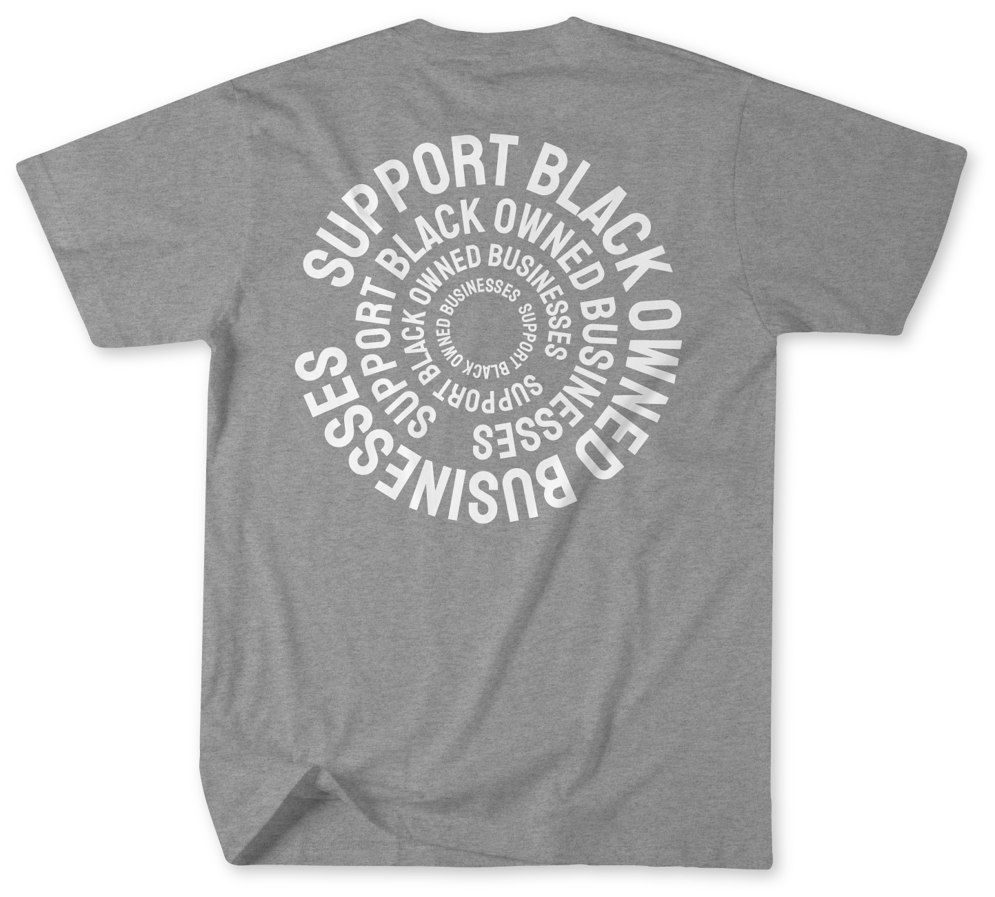 HEATHER GREY SUPPORT BLACK OWNED BUSINESSES TEE