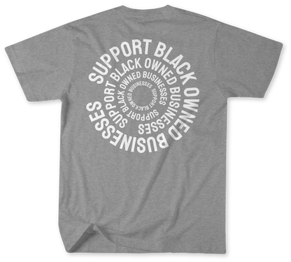 HEATHER GREY SUPPORT BLACK OWNED BUSINESSES TEE