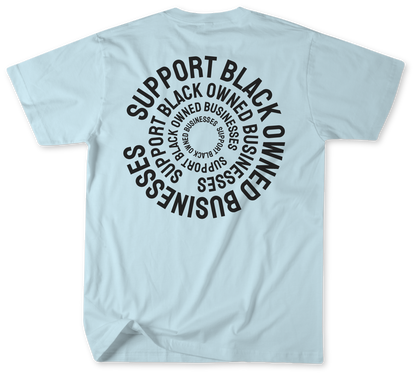 LIGHT BLUE SUPPORT BLACK OWNED BUSINESSES TEE