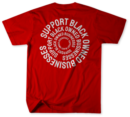 RED SUPPORT BLACK OWNED BUSINESSES TEE